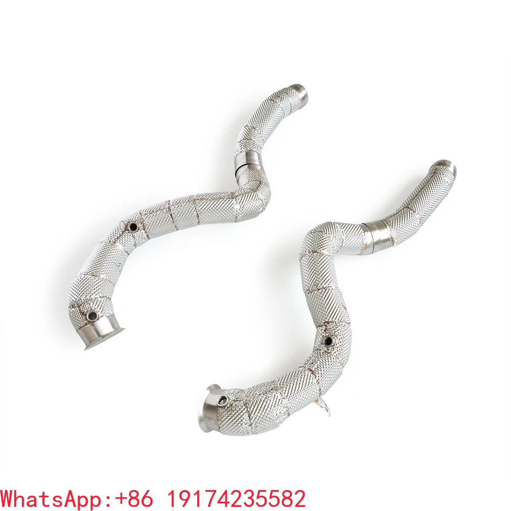 

High Performance Exhaust Pipe Muffler for Mercedes-Benz S63 AMG W222 5.5T 2015-2020 Downpipe With Insulator