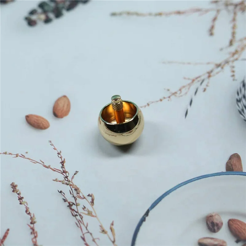 

5X Tippe Top Металлический откидной верх из нержавеющей стали Волчок Удивительный подарок, золотой