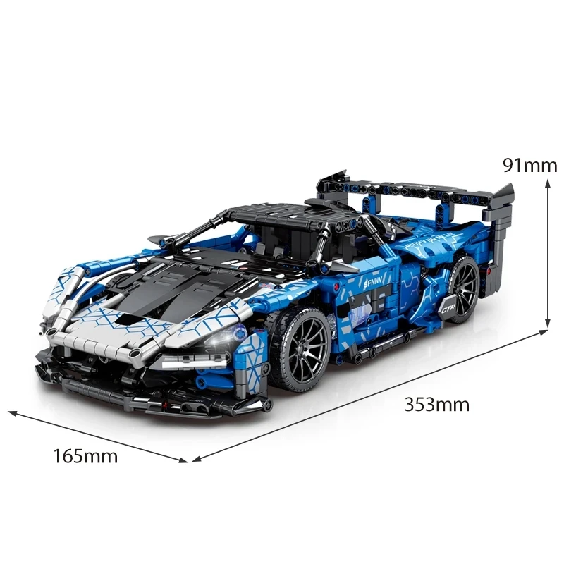 Compatible 42123 Technical Car Senna GTR Building Blocks Super Racing Vehicle OR Remote Control Bricks Toys For Kids