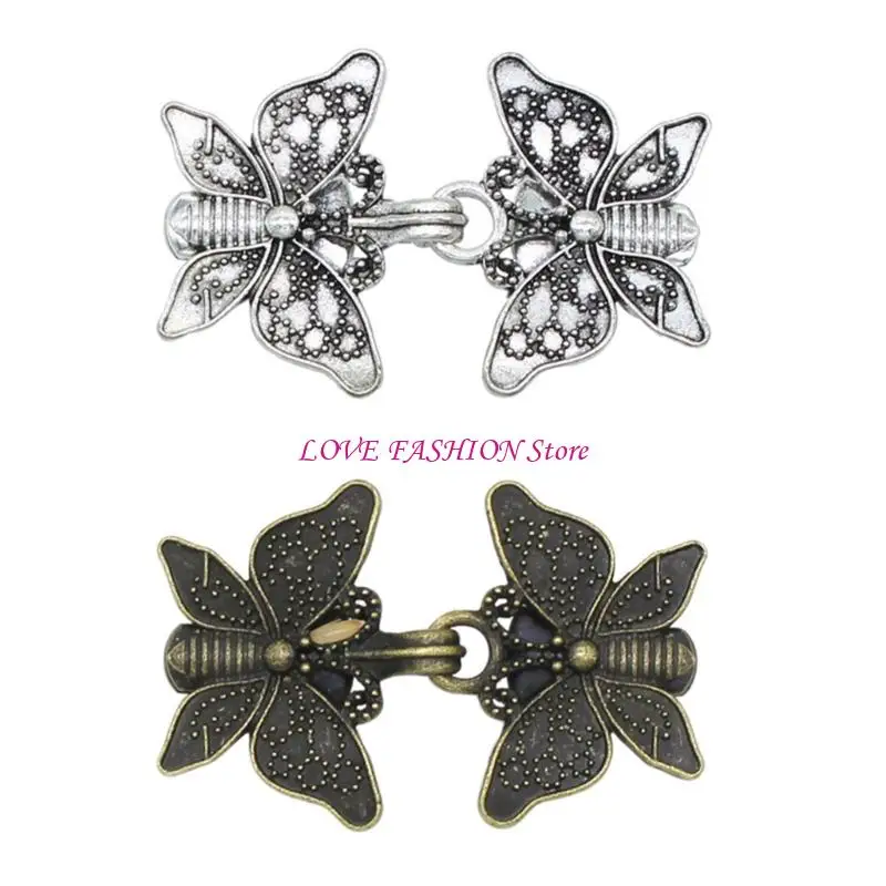 

Retro Sweater Clip Cape Cloak Clips Fashion Antique Elaborate Butterfly Clasp Y166