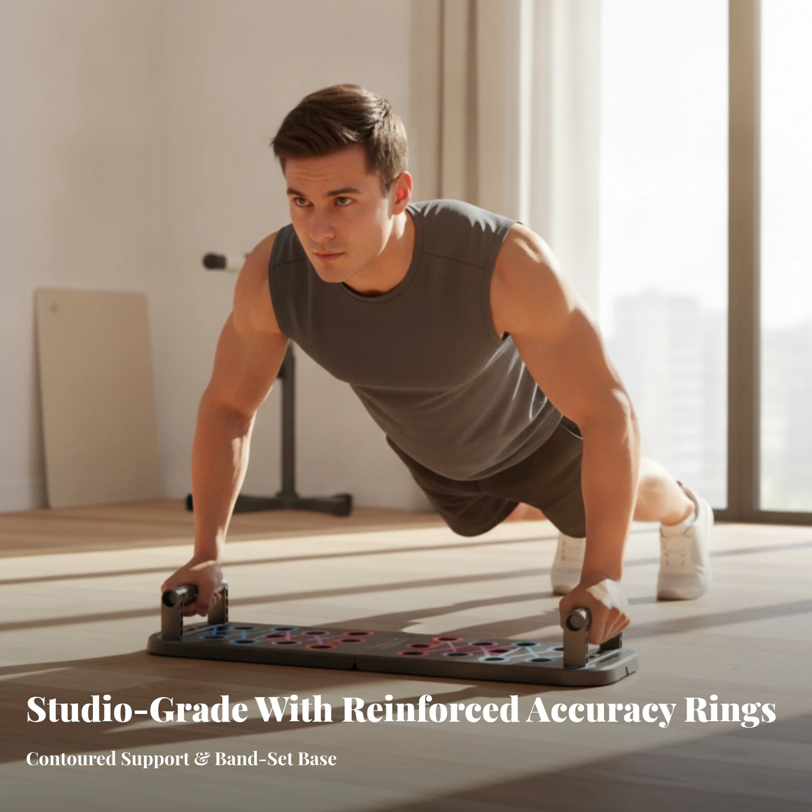 Push-up Board with Handles Ahorra Espacio Multi-Position Push-up Platform Tabla De Flexiones Con Asas Compacto Fitness Equipment