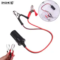 Encendedor de cigarrillos de coche de alimentación de 12v, Conector de extensión de Clip hembra a Cocodrilo, adaptador de batería de Clip de Terminal, enchufe automático, 1Pc
