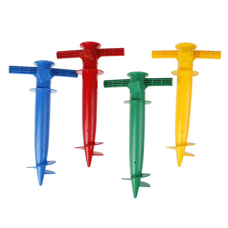 1pc Umbrella Base Adjustable Plastic Sun Beach Patio Sand Ground Fixing Tools Anchor Stand Spike Auger Keep Holder