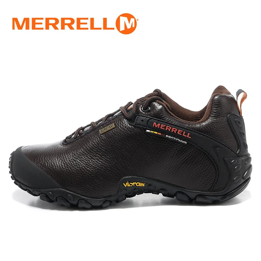 Merrell GORE-TEX 남성용 정품 가죽 하이킹 신발, 야외 캠핑, 커피, 등산 운동화, 39-46