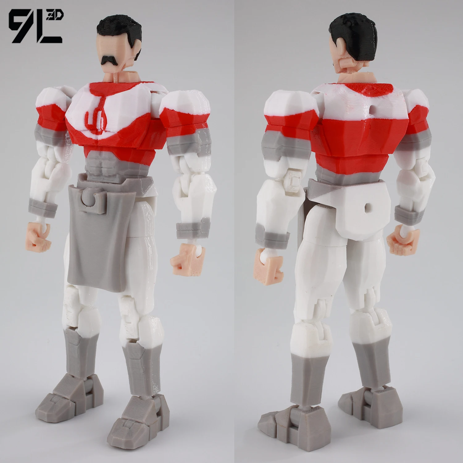 Figura de acción articulada auténtica de 9L3D, modelo de juguete del Gran Rey Invencible, Héroe Joven, Mark, Tiant13, Dummy13