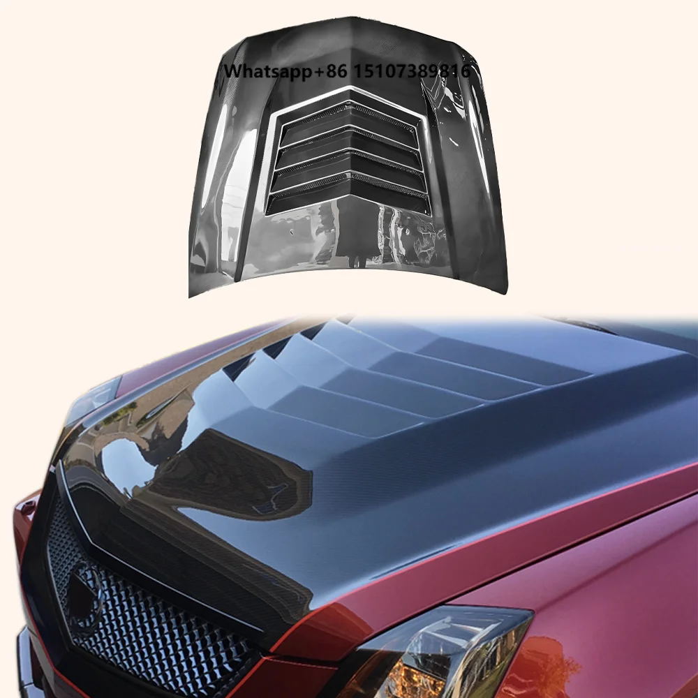 For CTS 08-13 Coupe & Sedan Carbon STA Style Front Vented Cooling Hood