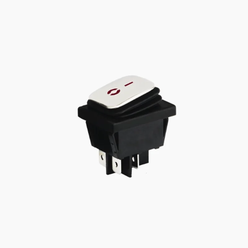 KCD4 Stainless Steel Face 4Pin Lamp Waterproof Boat Switch Silver Contact Large Current Flip Plate Power Boat Switch