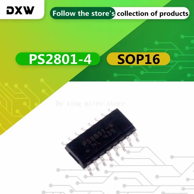 5PCS PS2801-4 SOP16 PS2801C-4 Photoelectric Coupling Isolator Chip