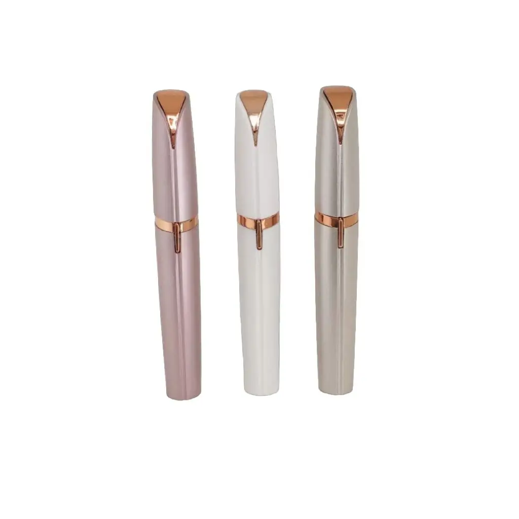 Pluma recortadora de cejas eléctrica portátil para mujer, afeitadora de cejas de precisión indolora, herramienta de afeitar para cara, dedos