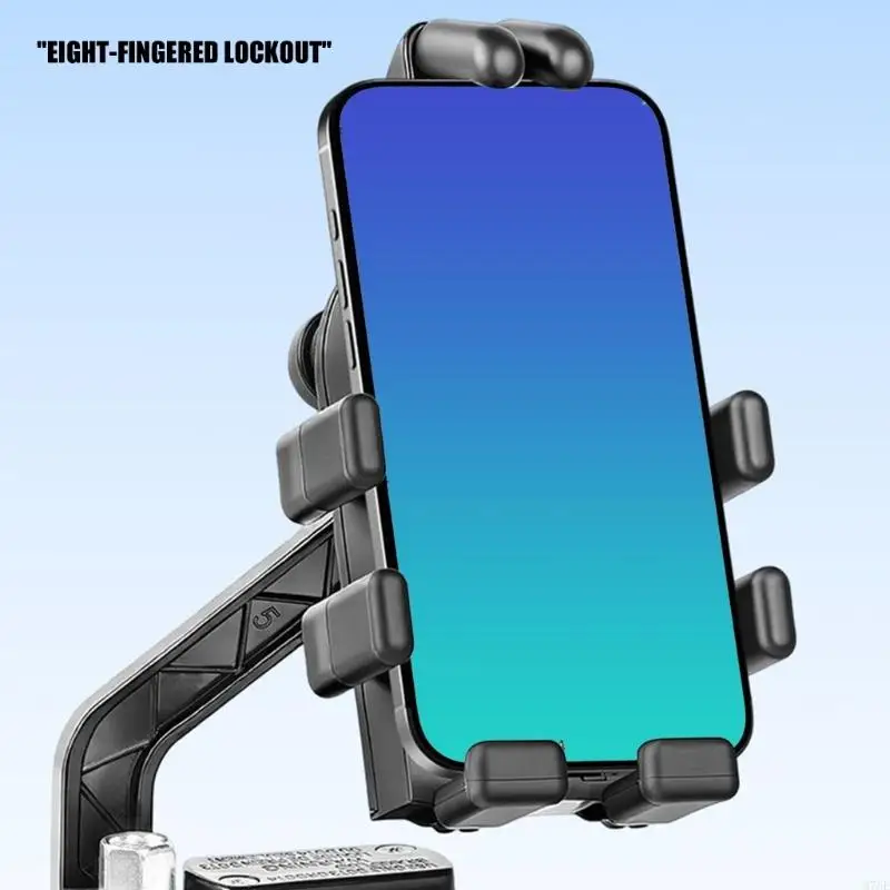 M76E Universeller Motorrad-Handyhalter mit Air Shock Absorb-Technologie und Schnellverschluss-Design für reibungslose Navigation – Detail 9