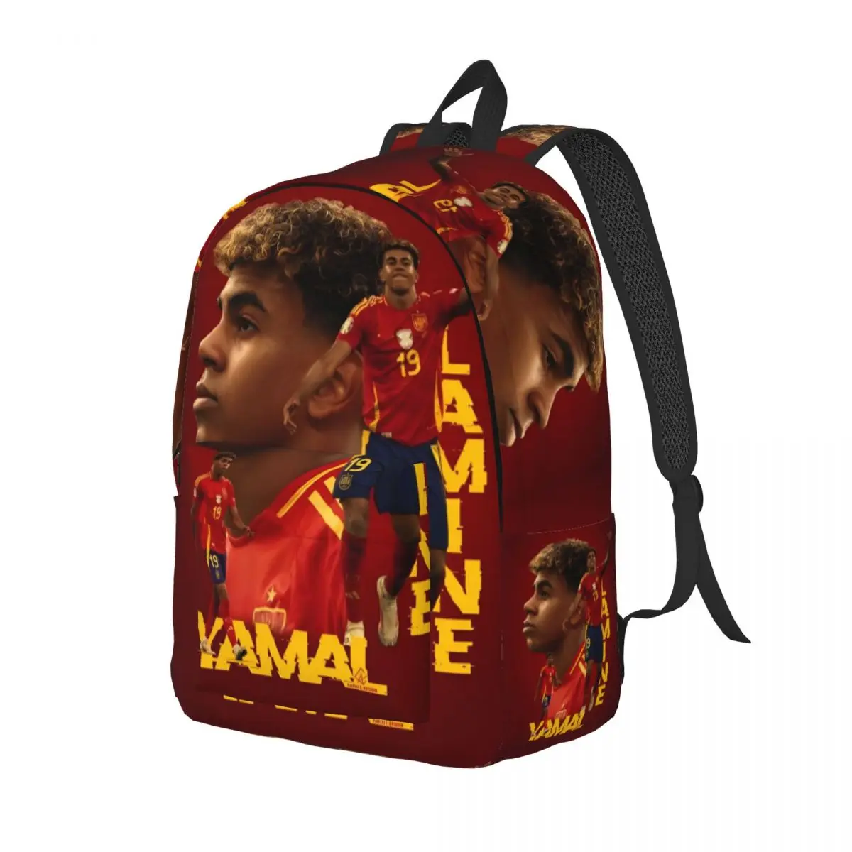 Lamine Yamal Number 19 New Fashion High Capacity Waterproof College Backpack Trendy Laptop Travel Book Bag 15.7in 17.7in