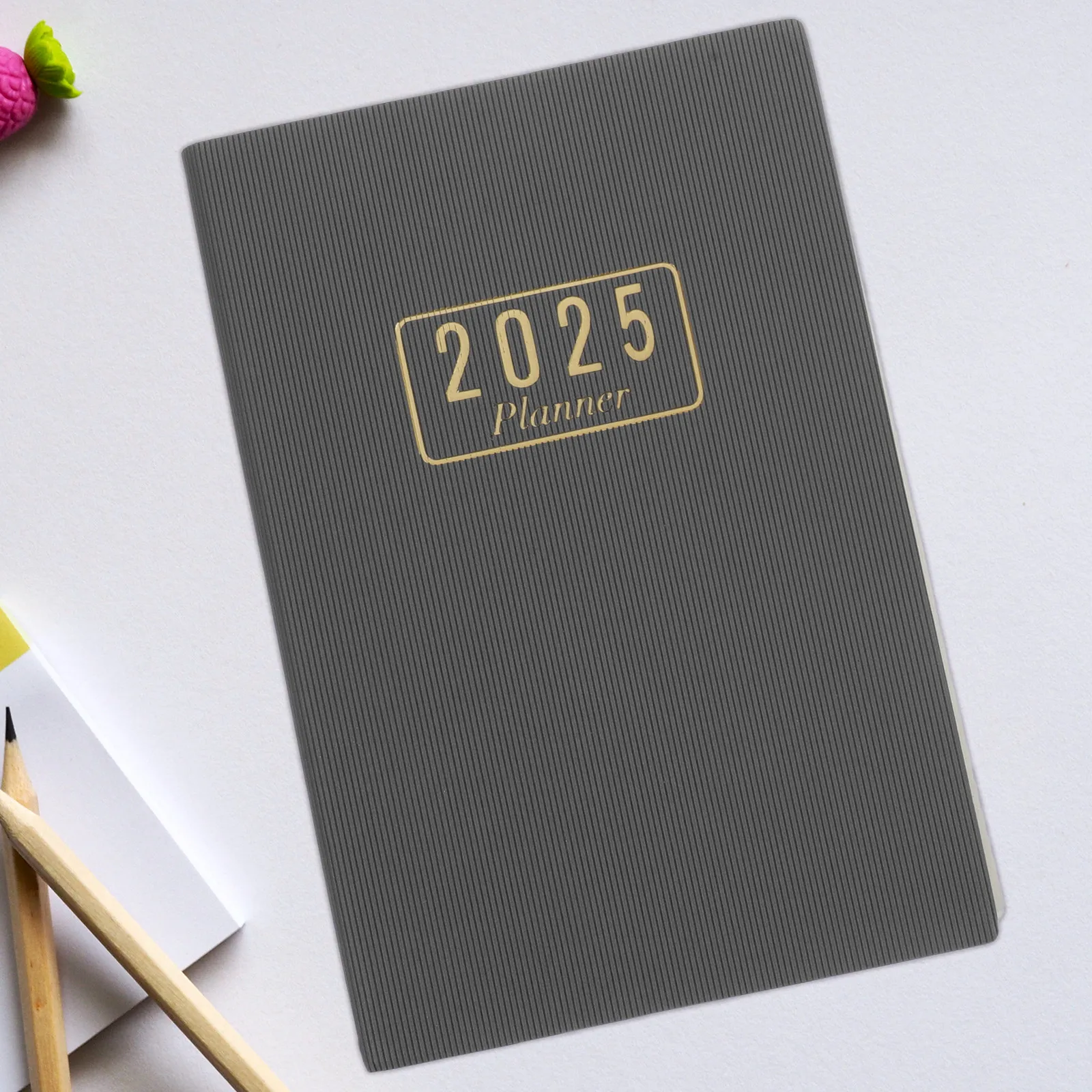 1Set Academic Planner Book Portable Multi-Function Notebook A5 Artificial Cover Thick Paper Office Student Travel