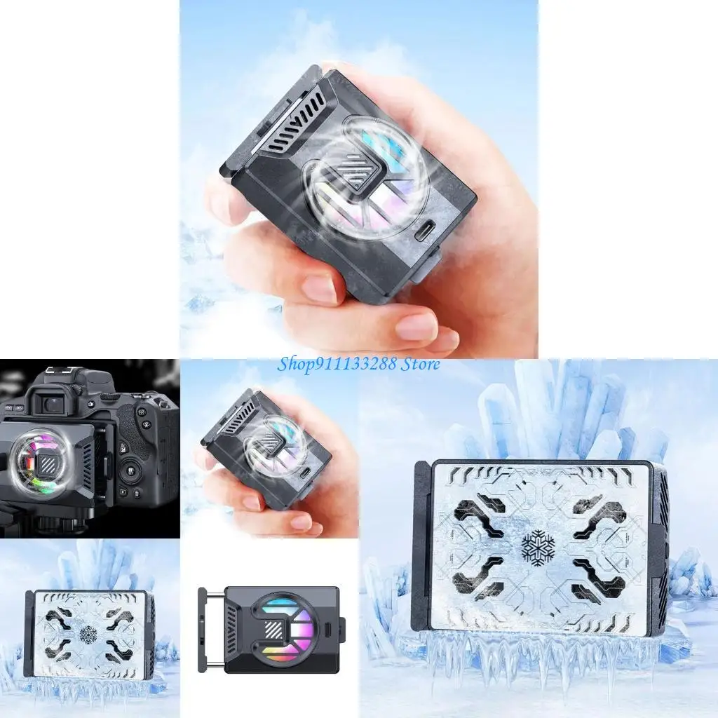 G88D Camera Cooling Fan Spring Telescopic Mounting Adjustable Semiconductor Refrigeration Ice Cooling Device for Camera