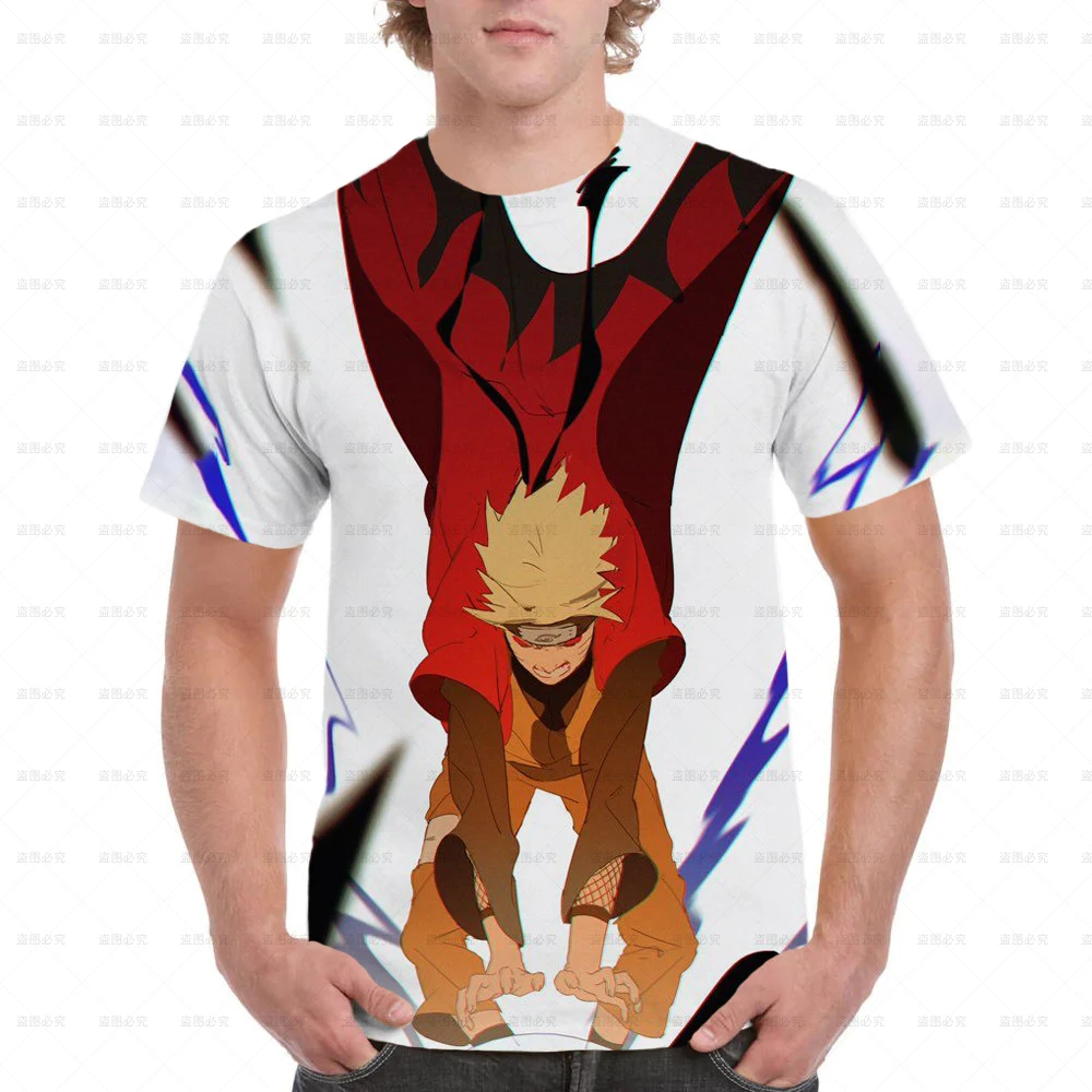 Camiseta de Naruto de Anime japonés para niños, camiseta estampada a la moda de verano para niños, camiseta de manga corta con juego de dibujos animados, ropa para niños, ropa de calle