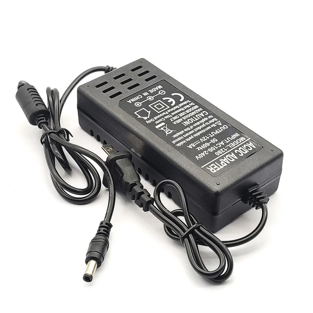 Adaptador de corriente con indicador de luz, pantalla LCD, 12V2A 12V5A 12V6A 12V7A 12V8A