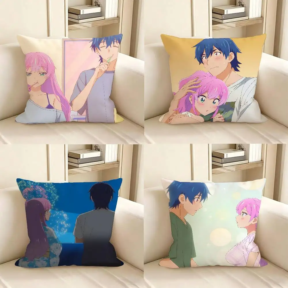 1pc Anime More Than A Married Couple Pillow Case Fashion Square Pillowcase Bedroom Sofa Room Ins Decoration Leisure