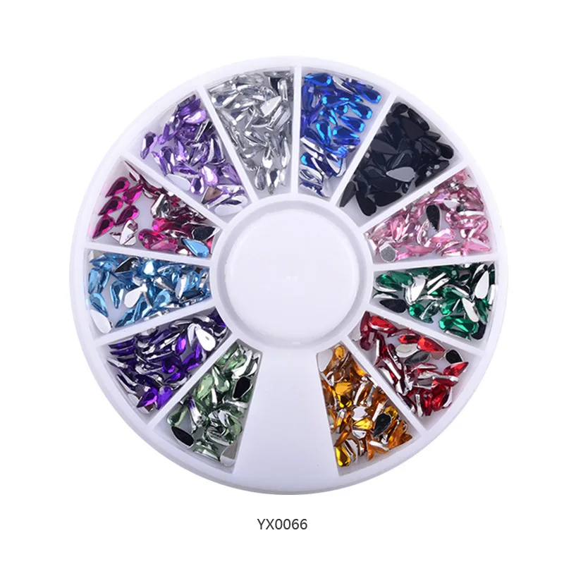 10G Nail Art Decoratie Mix Grootte Mix Colour Nail Rhinestones Nail Glas Diamond Crystal