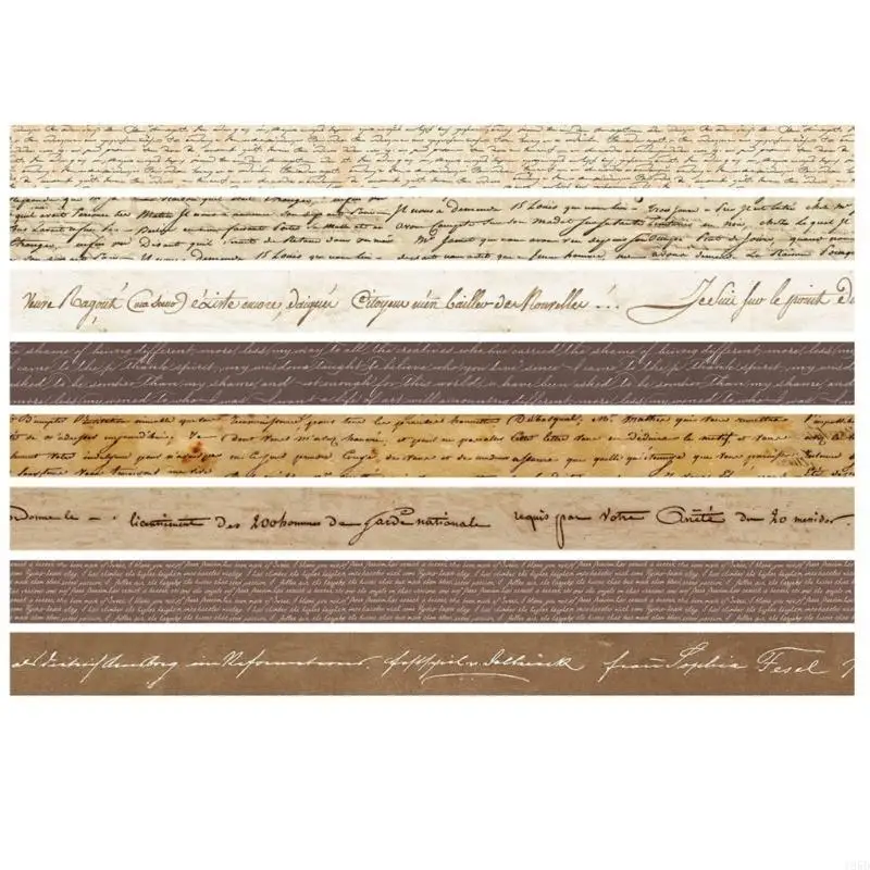 8 لفات سكرابوكينغ خلفية شريط مزخرف شريطٌ لاصق جمالي لمجلة سكرابوكينغ ألبوم الصور والتغليف