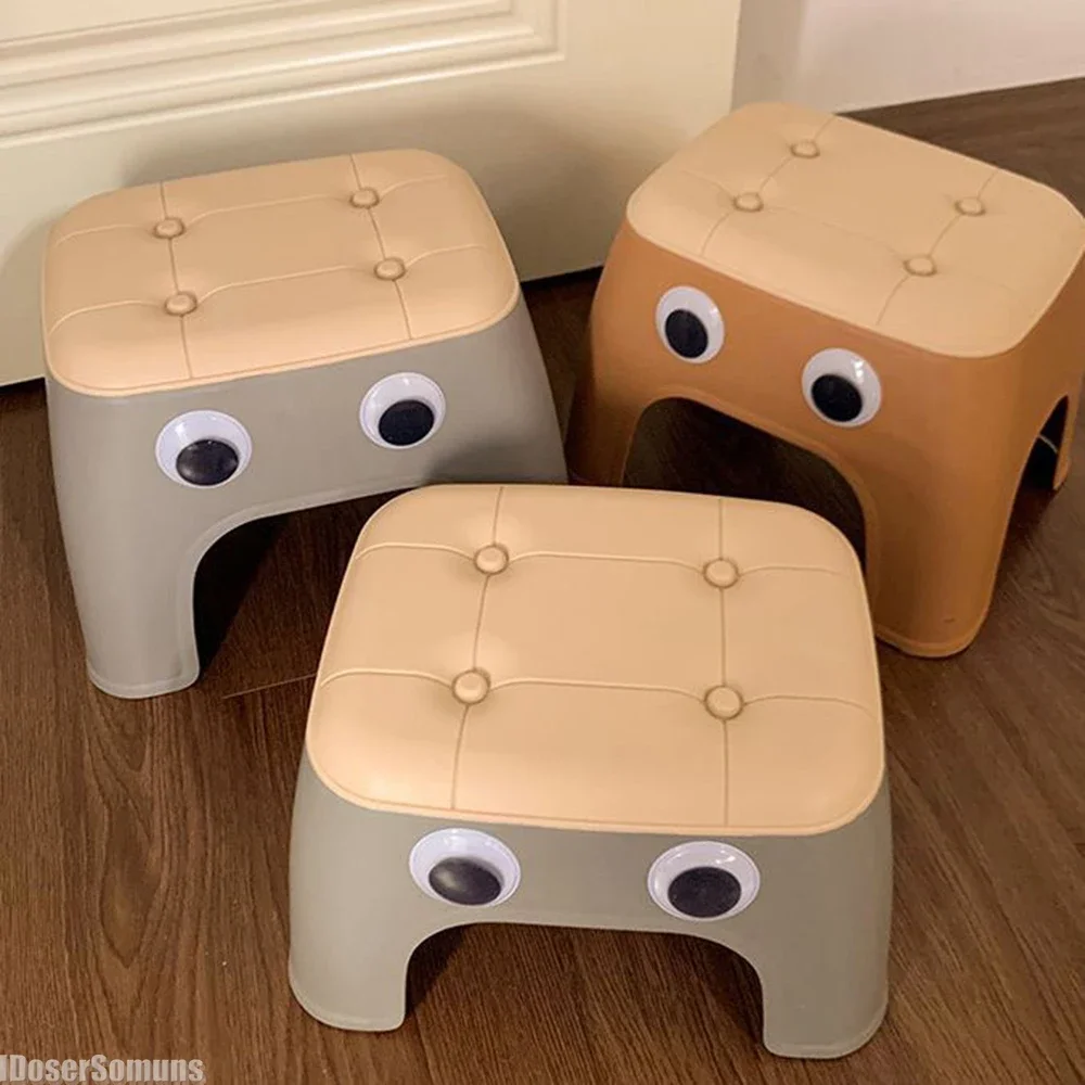 

Small Low Stool Plastic Thickened Home Ottomans Living Room Small Stacked Coffee Table Children's Stool Bathroom Sitting Stool