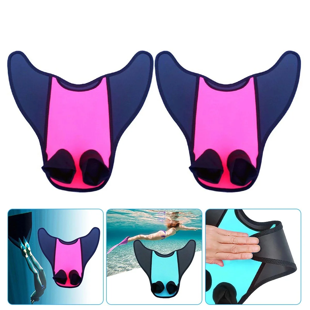 New Mermaid Swimming Tail Monofin Fins One-piece Flipper Swim Fins Swimming Training Fins for Kids Adults Snorkelling Water Toys