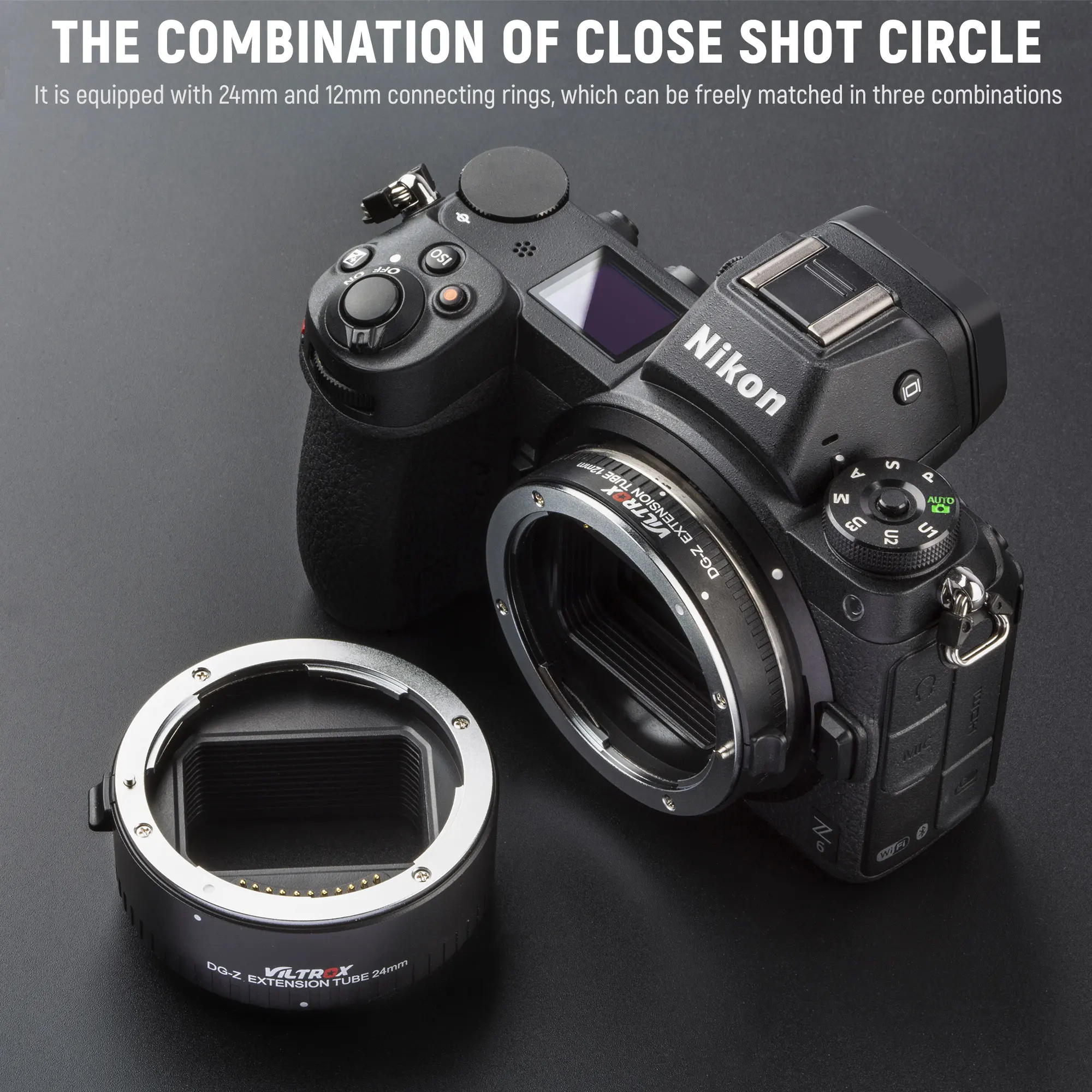 Viltrox DG-Z Lens Adapter for Nikon Z Auto Focus AF Macro Extension Tube for Nikon Z mount Camera Lens Z6 II Z7 Z50 Z7 II Z5 Z9