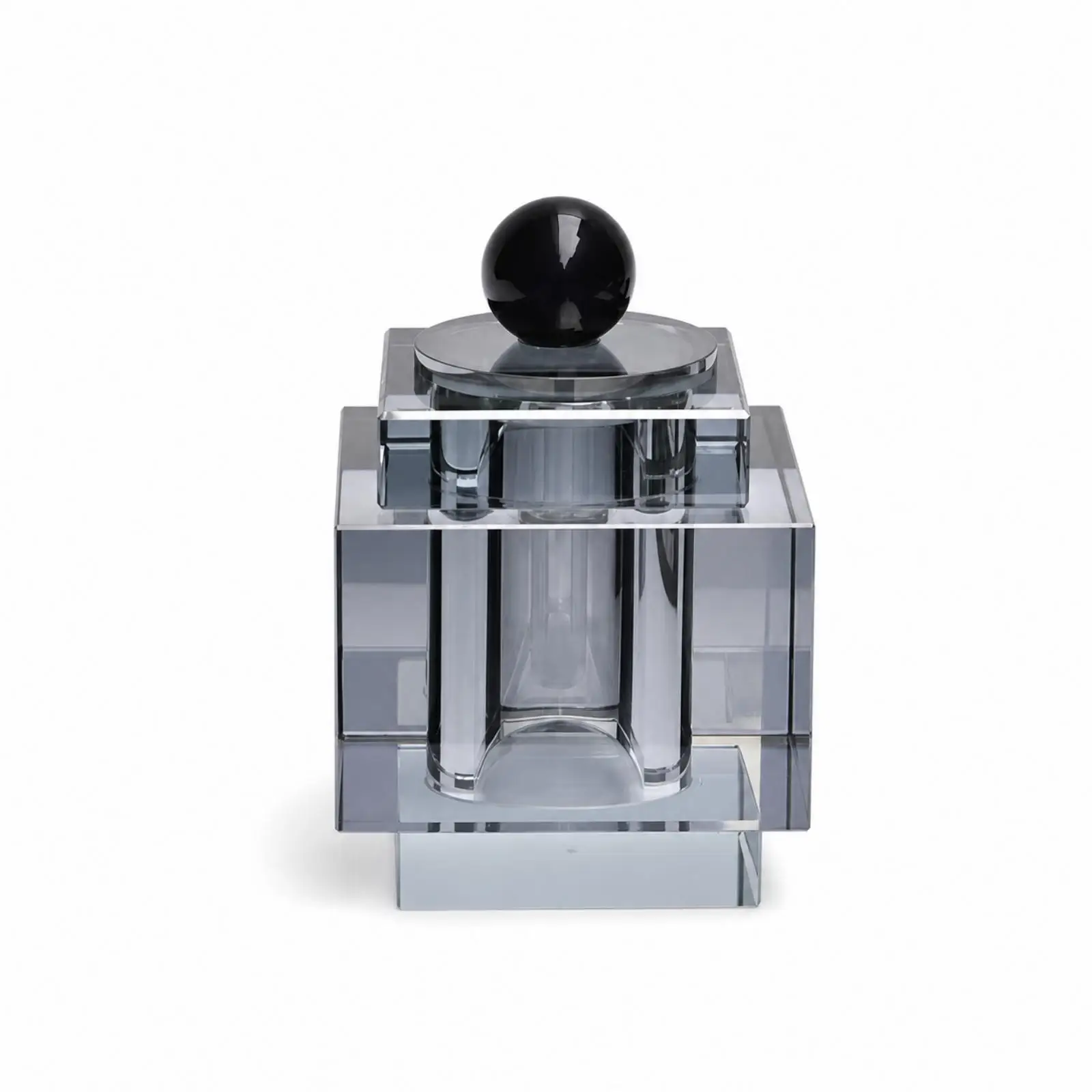 Crystal Aroma Diffuser Clear Design Storage Jar Home Decorative Container for Model Room Styling