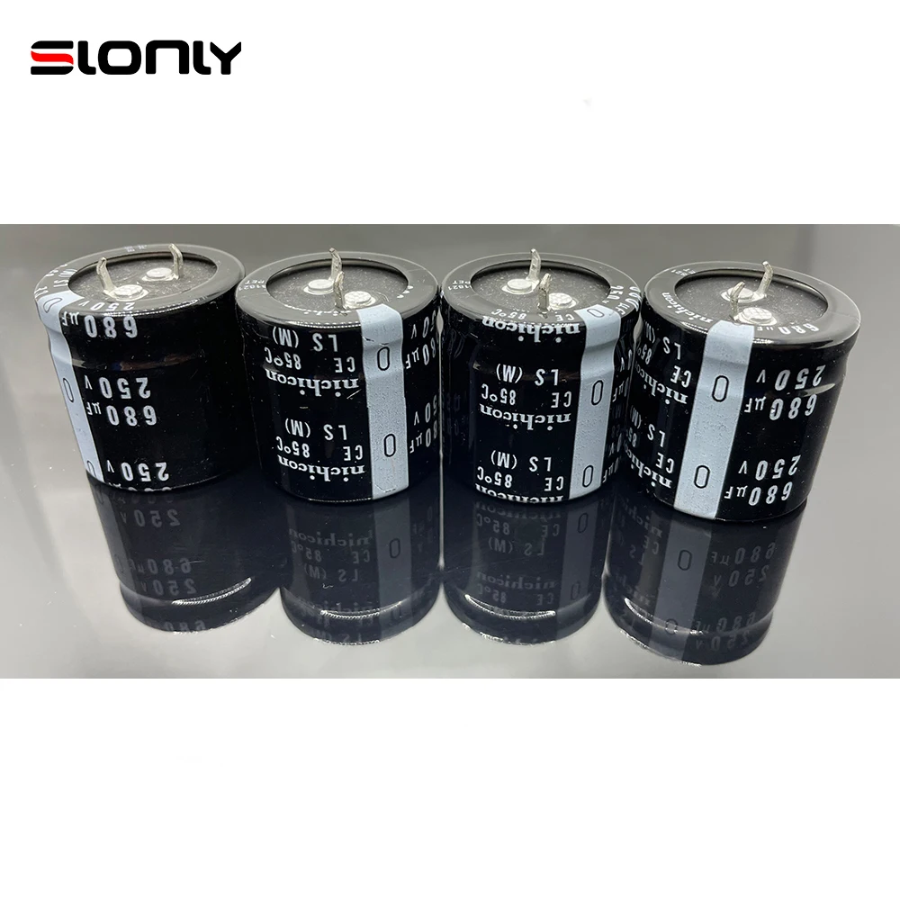 2pcs-14pcs 30X30mm 250V680UF Nichicon LS Pitch 10mm 85 ℃ Electrolytic Capacitors 680UF 250V 30*30m for Amplifier Board