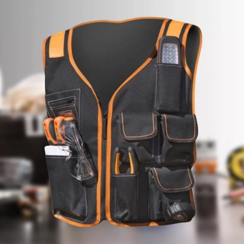 Multifunctional Work Vest Tool Vest Zipper Vest Used for Various Activities Dropship