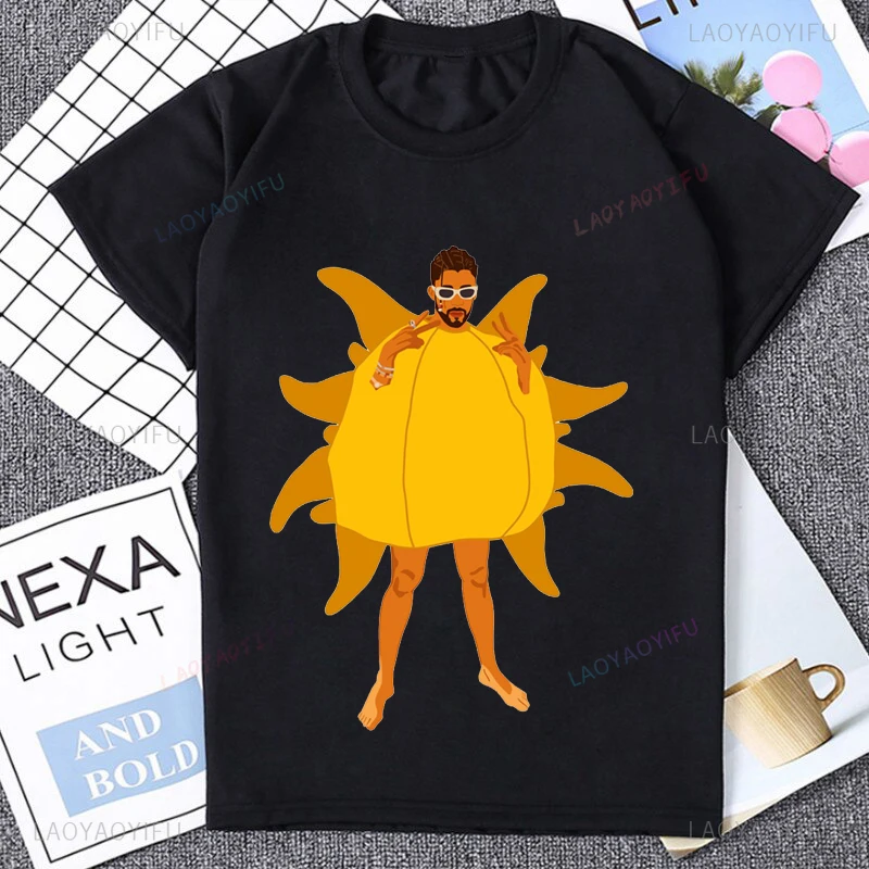 Music Album Bad Bunny Graphic Cute Printed Tshirt Casual Fashion Loose Harajuku Man T Shirt Summer Style Soft Y2k Women T-shirt image 6