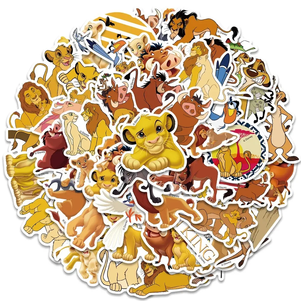 10/30/50pcs Disney The Lion King Simba Stickers Cartoon Graffiti Decals For Kids Laptop Luggage Scrapbook Waterproof PVC Sticker