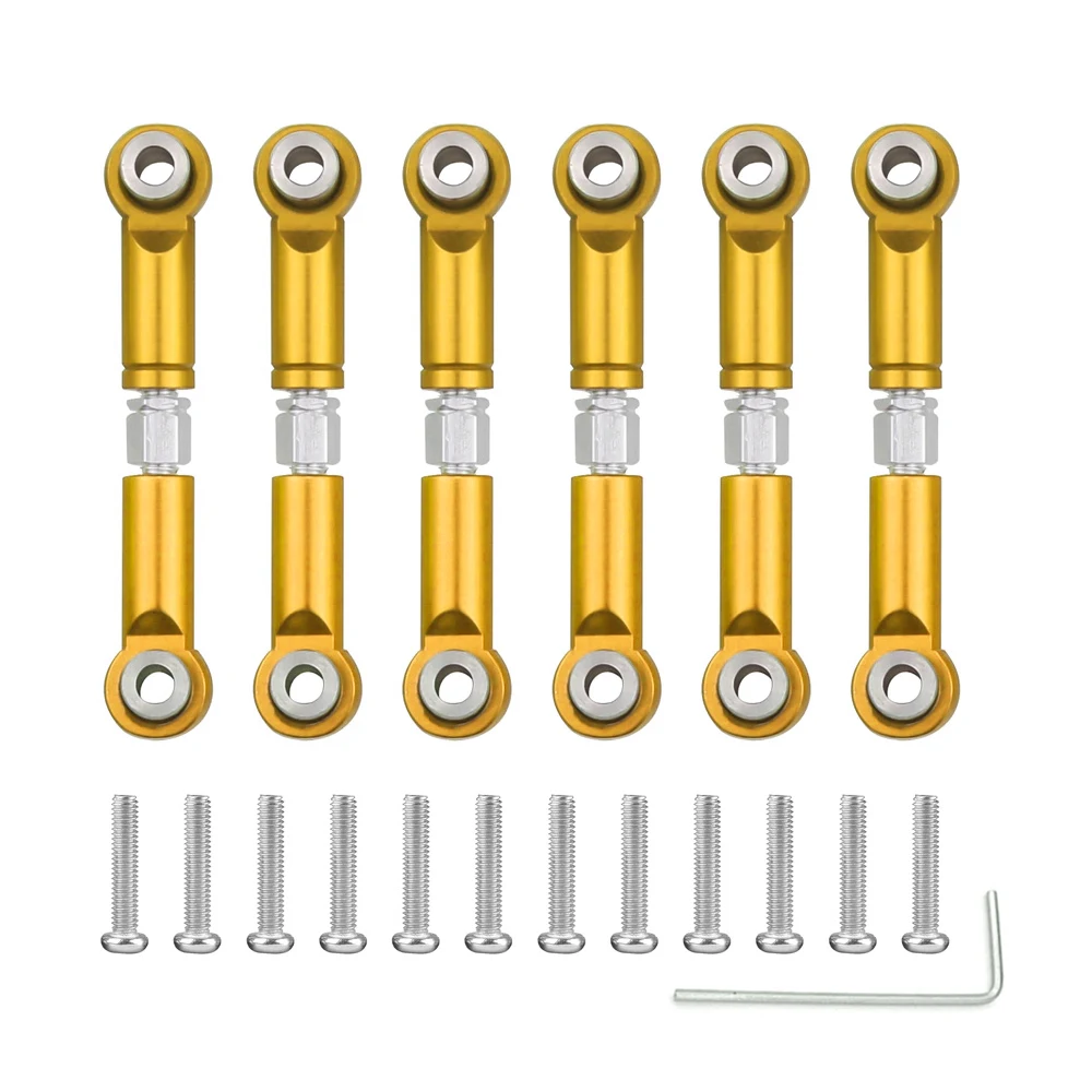 Wltoys A959 A959-B A949 A969 A979 K929 Metal Front Rear Tie Rod Linkage Servo Link Rod Set 1/18 RC Car Upgrades Parts Accessorie