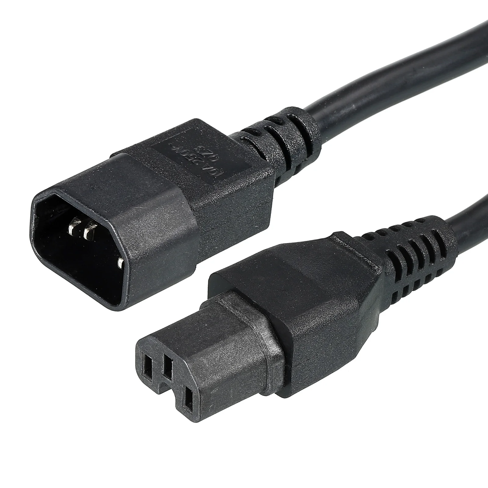 AC Power Cord 3Prong C14 Male to C15 Female 1.5m 250V 10A PDU Extension Cable for Laptop Electronics TV Computer Printer Monitor