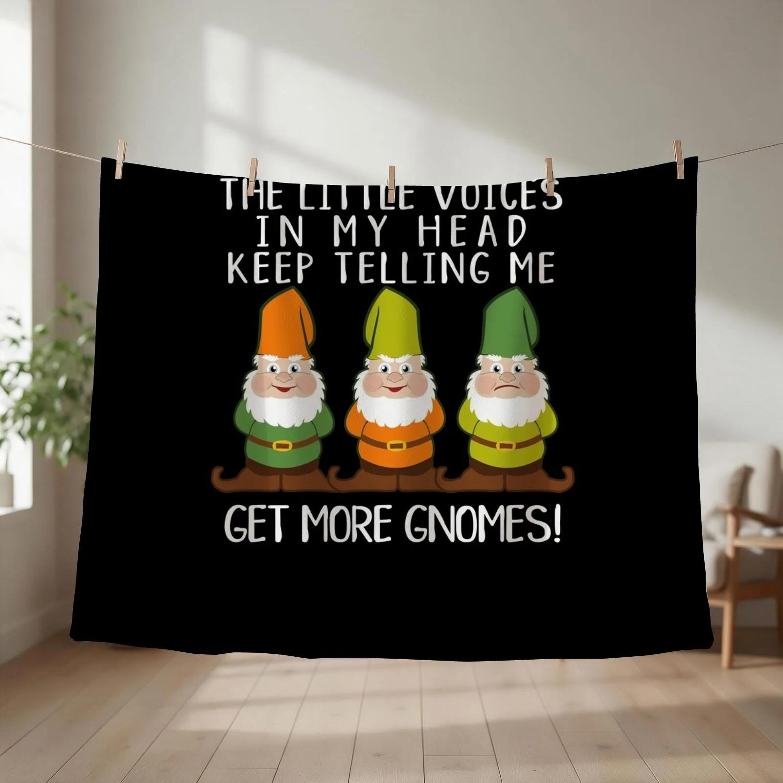 The Littles Voices Get More Gnomes Dark Throw Blanket for babies funny gift Nap Decorative Throw Blankets