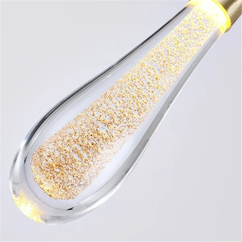 Modern Crystal Pendant Lights Long Cable Hanging Lamps Simple Luster Living Room Hanglamp LED Restaurant Bar Deco Light Fixtures