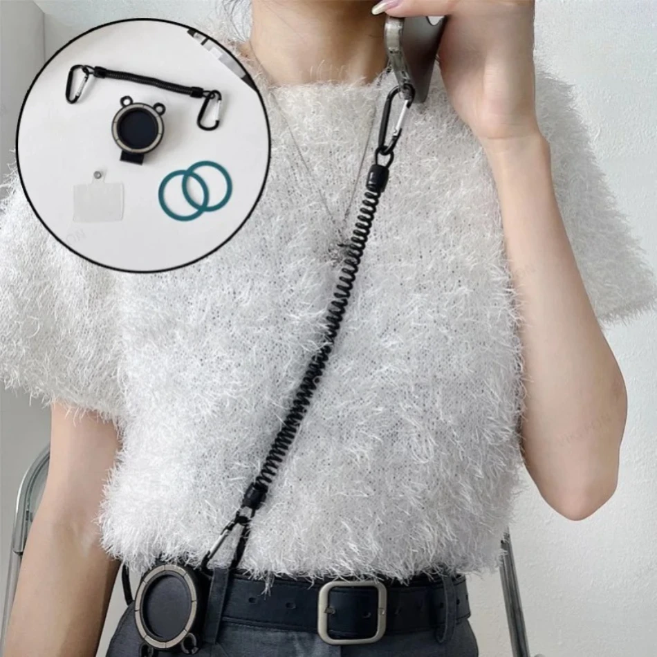 Magnetic Phone Holder Clamp Hands-free Backpack/belt with Elastic Rope Portable Cell Phone Stand For Magsafe iPhone 16 15 14 13