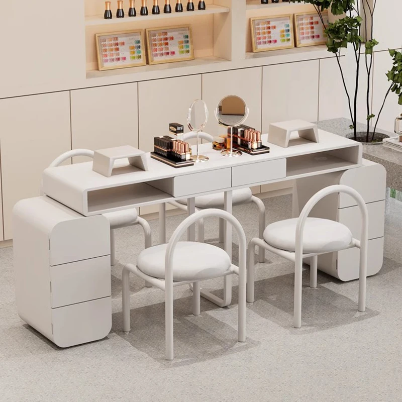 Cream Style Modern Nail Tables Japanese Storage Luxury Multifunction Nail Table Professional Aesthetictable Furniture Nagel FYMT