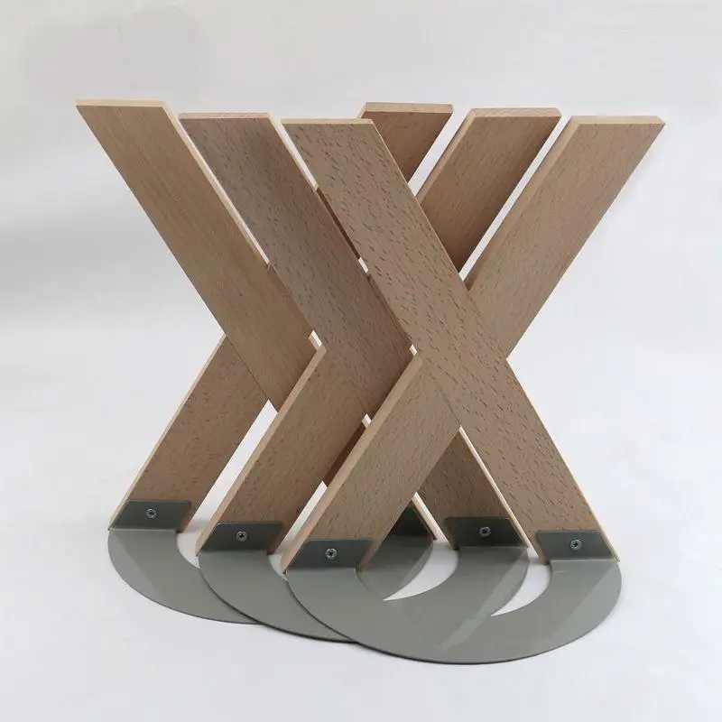 1 Pair Ins Nordic Style X-Shaped Solid Wood Bookends Retro Creativity Simplicity Tabletop Portable Book Storage Bookends