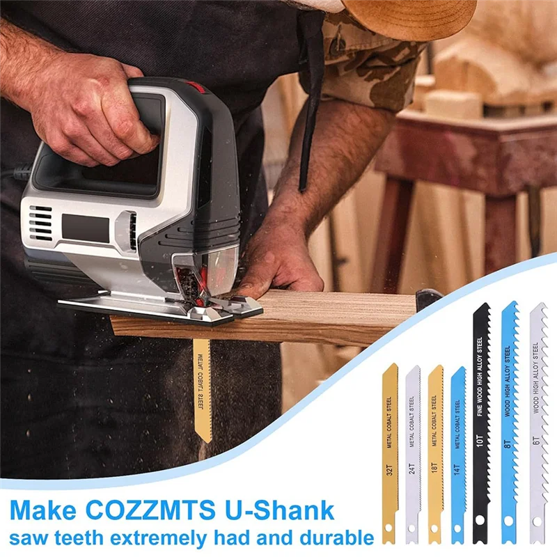 ABDJ-مجموعة شفرات المنشار العالمية (21 قطعة) للخشب والبلاستيك المعدني للخشب والبلاستيك وقطع المعادن