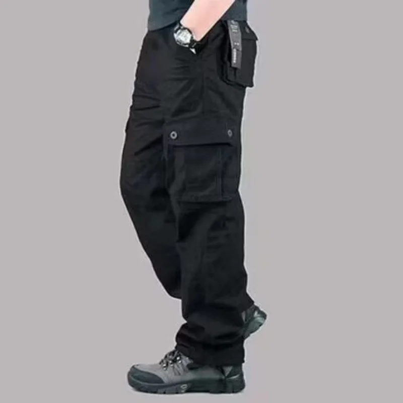 Work pants men's multi pocket sports pants autumn and winter new style work pants loose outdoor multifunctional casual pants