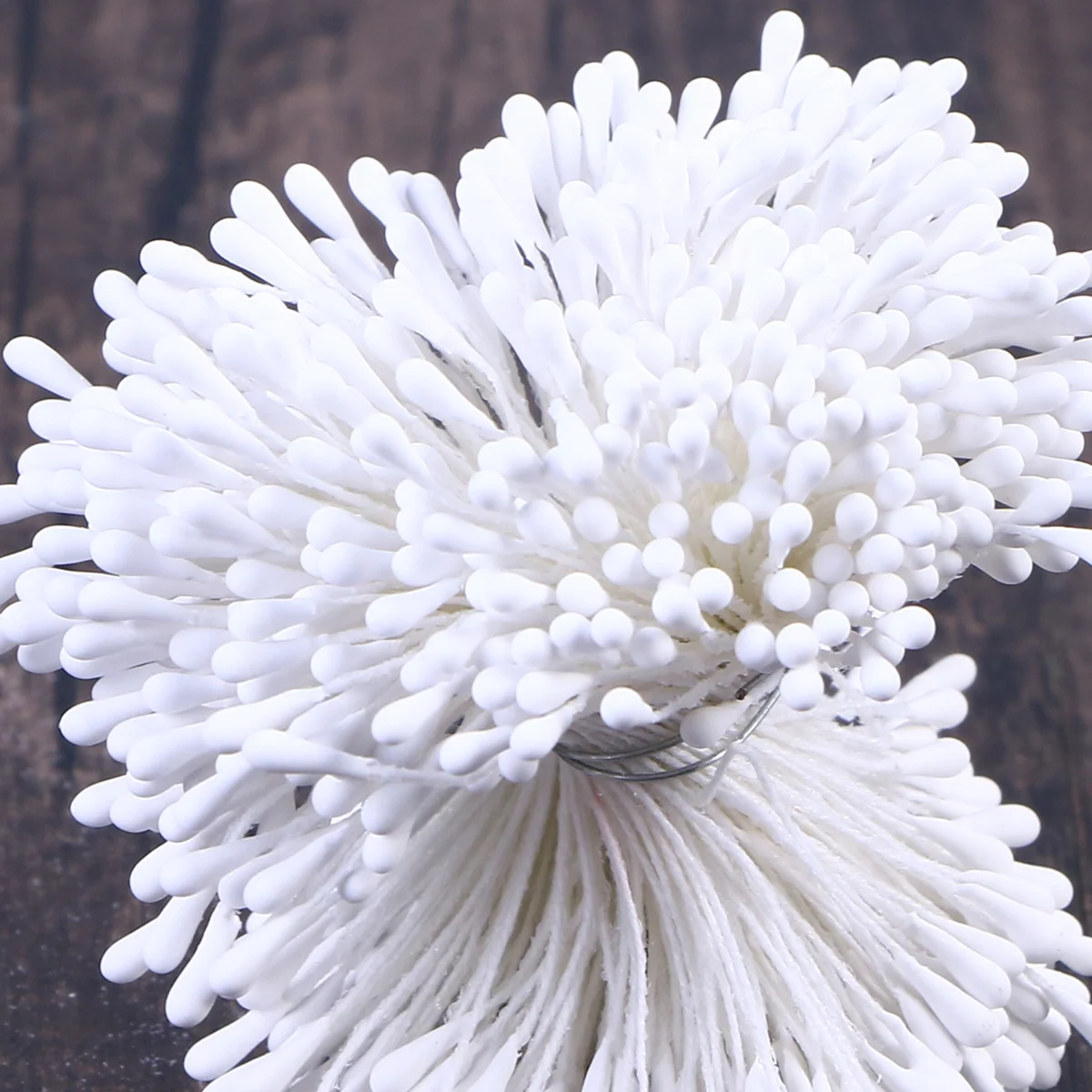 

400Pcs Fake Flower Stamens Realistic Double Tip Pearlized for Handmade Floral Crafts Insect Antenna Small Project Decor