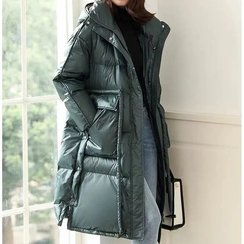 Winter Neue Damen Daunenjacke Lose Pendeln Mit Kapuze Winddichte Daunenjacke