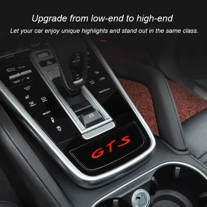 

For Porsche Cayenne 2018 2019 2020 2021 2022 2023 2024 Car Ashtray Cover GTS Decorative Sticker Cigarette Lighter Panel Trim