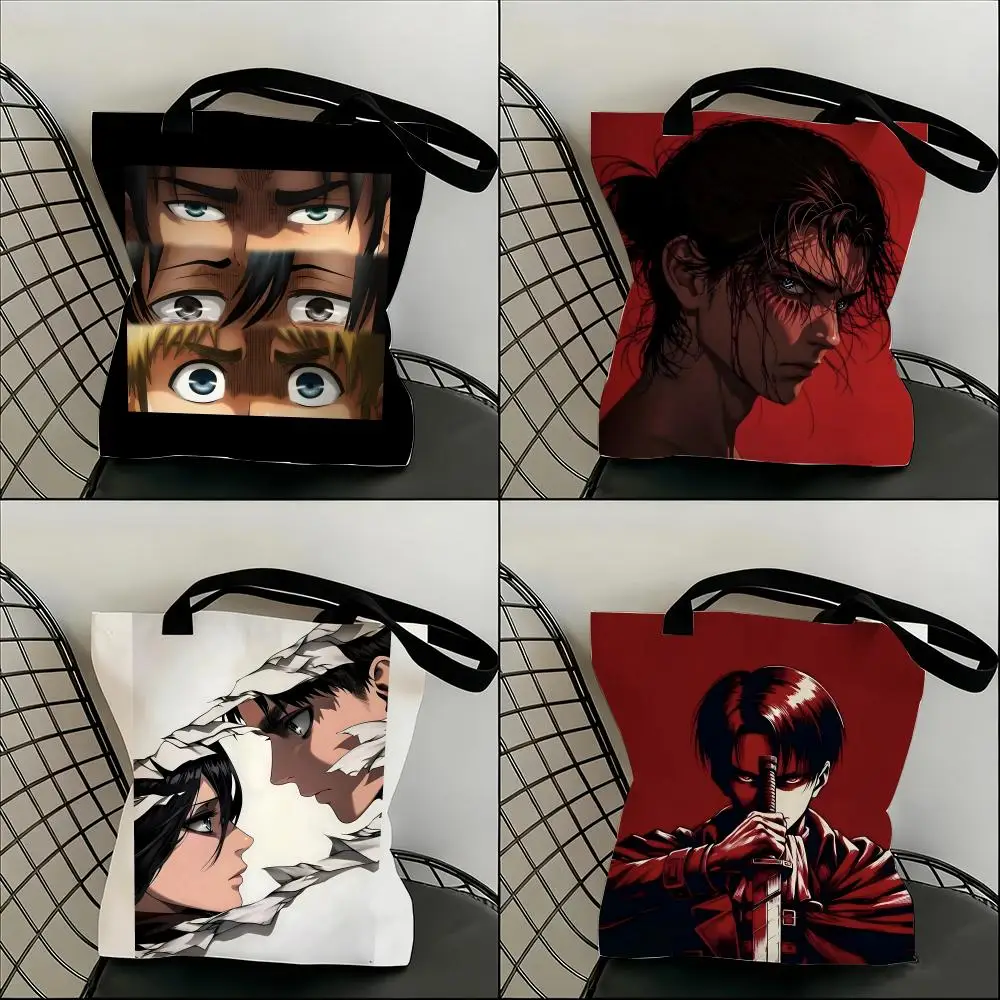 anime-a-attack-on-t-titan-sacos-de-armazenamento-de-lona-leve-ombro-shopper-elegante-eco-multi-uso-tote-com-grande-capacidade