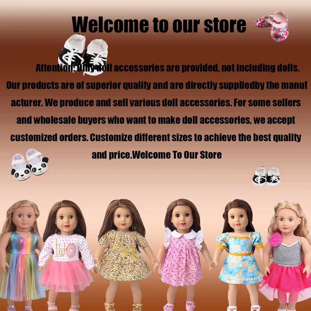 18 Inch Doll Girl Plaid Set, One or Two on Top, Fresh Color Matching Set, Fashionable Doll, Summer Minimalist Outfit Accessories