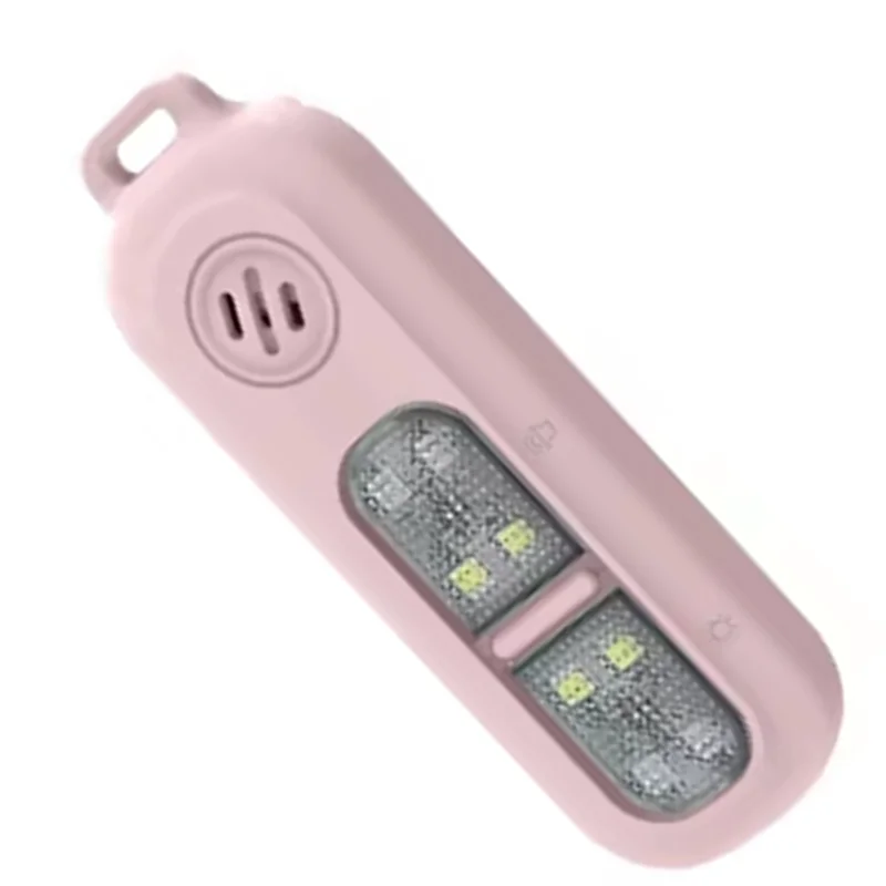 A37T-Safety Alarm Keychain 130Db For Women USB Rechargeable Protection Emergency LED Light Alarm For Night Running Outdoor