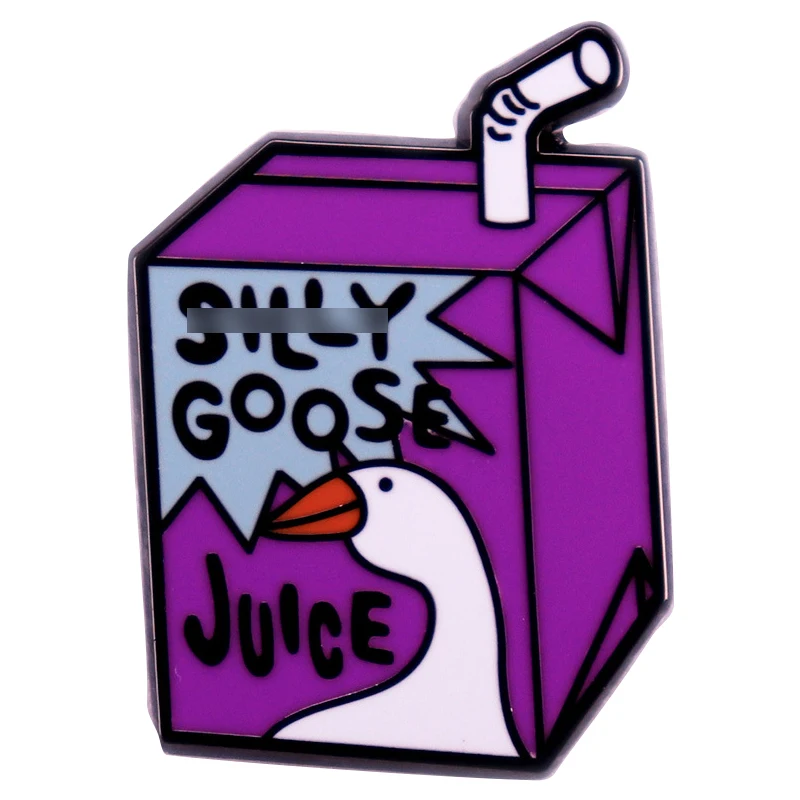 C5063 Goose Juice enamel pin Funny Duck brooch badge Purple Juice Lapel Pin Badges on Backpack Cute Things Accessories Gift