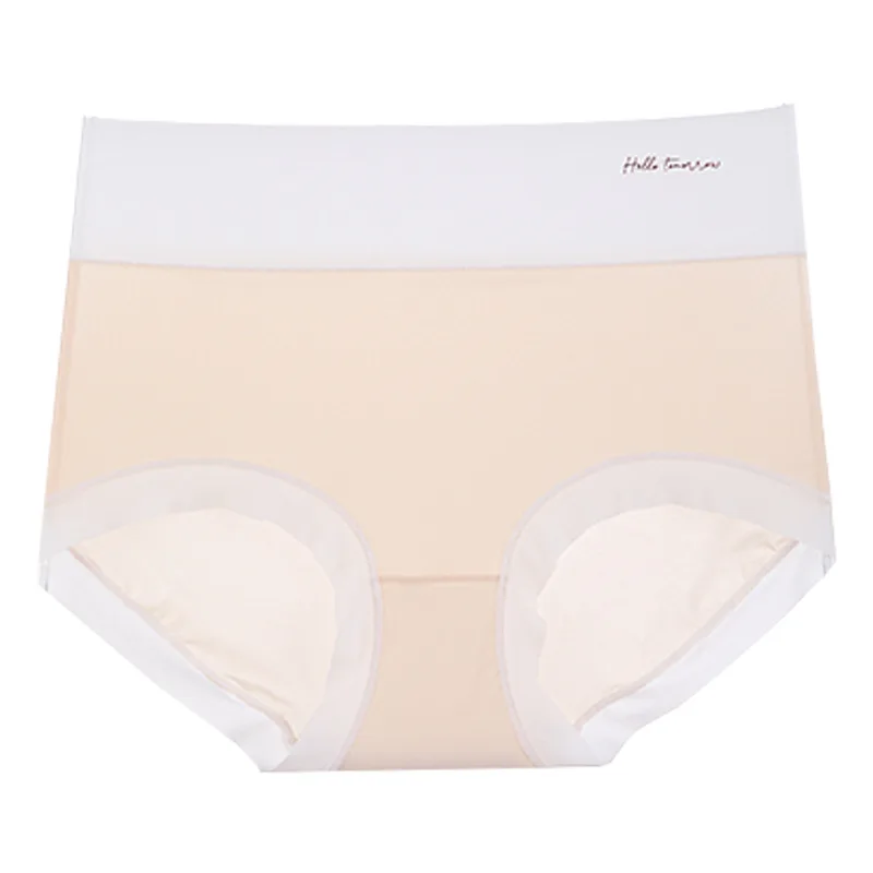 5 pcs Ice Silk Underwear Large Size Underwear Women's High Waist Belly Shaping Panties Ultra-Thin Breathable Quick-Drying Briefs