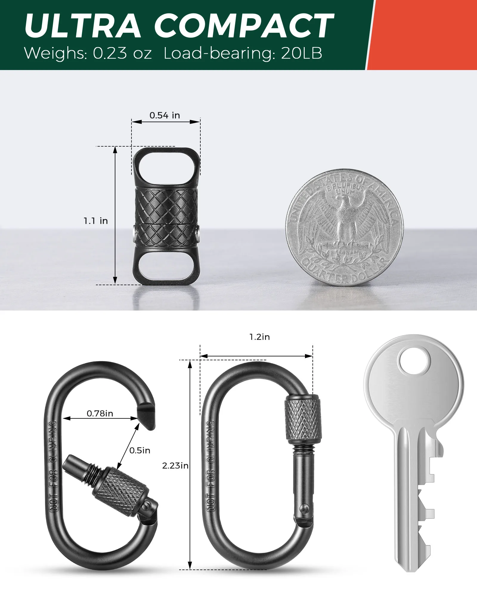 key clip Magnetic Quick Release Keychain,Detachable Magnet Carabiner Clip Pull Apart Key Chain for Men Women-Secure Lock System