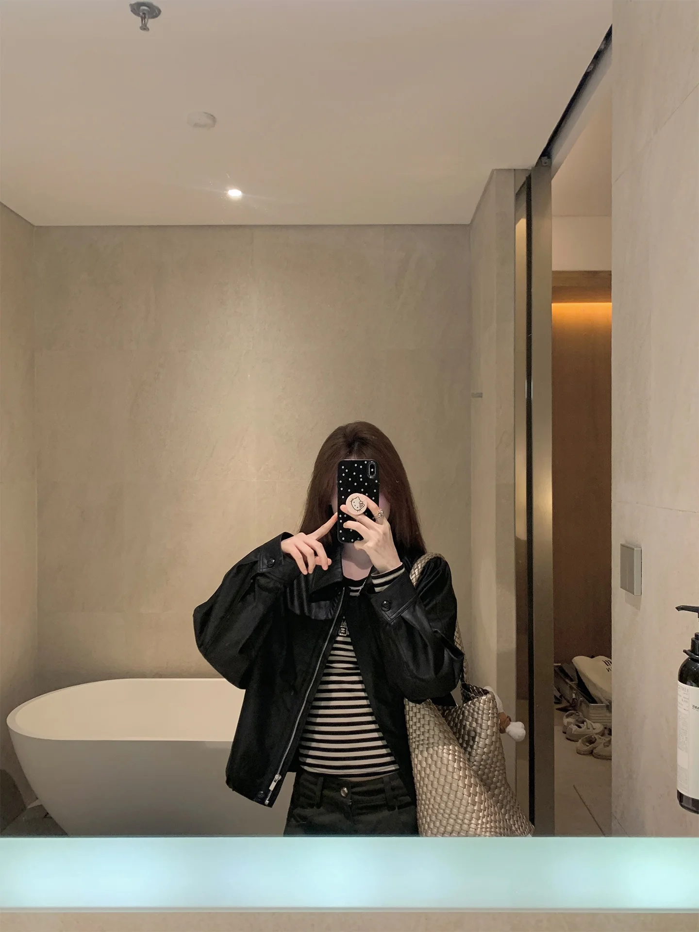 

Куртка-жакет Zzhen в стиле ретро с отложным воротником, повседневная свободная куртка из искусственной кожи, весна 2026, универсальная, элегантная, простая, стильная