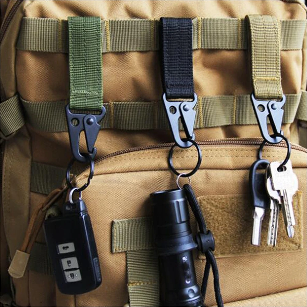 

6 Pcs Key Bag Buckle Carabiner for Backpack Camping Hanging Keychain Heavy Duty Clip Hook Pp